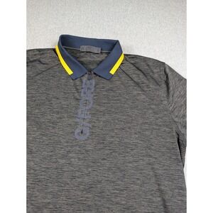 G/FORE Mens Quarter Zip Golf Polo Charcoal Gray Heather G4MS23K122 Large